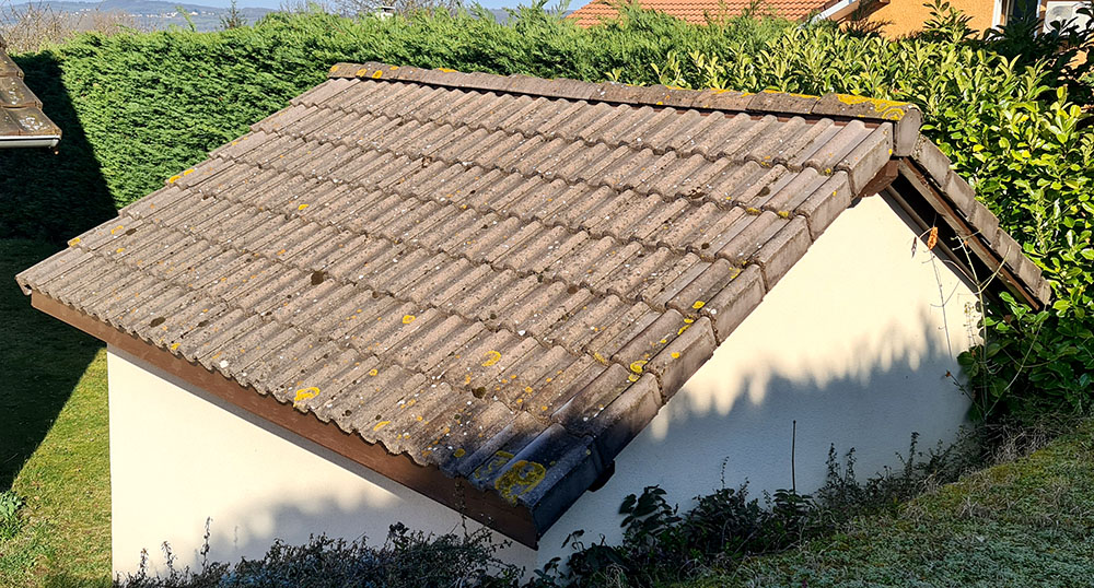 Avant traitement de la toiture